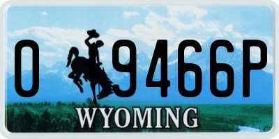 WY license plate 09466P