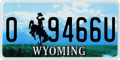 WY license plate 09466U