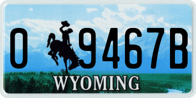 WY license plate 09467B