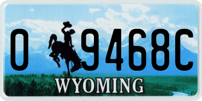 WY license plate 09468C