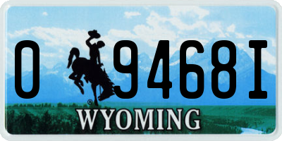 WY license plate 09468I