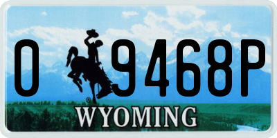 WY license plate 09468P