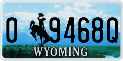WY license plate 09468Q
