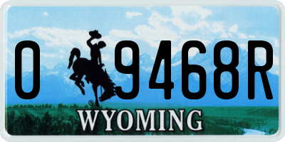 WY license plate 09468R