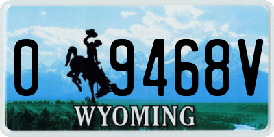 WY license plate 09468V