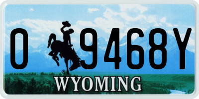 WY license plate 09468Y