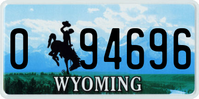 WY license plate 094696