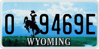 WY license plate 09469E