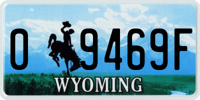 WY license plate 09469F