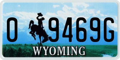 WY license plate 09469G