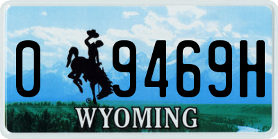 WY license plate 09469H