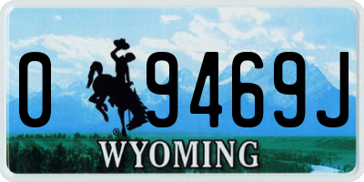 WY license plate 09469J