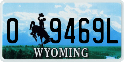 WY license plate 09469L