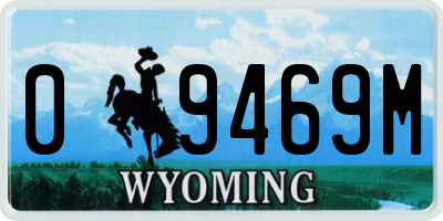 WY license plate 09469M