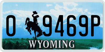 WY license plate 09469P