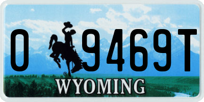 WY license plate 09469T