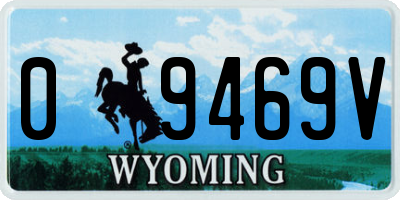 WY license plate 09469V
