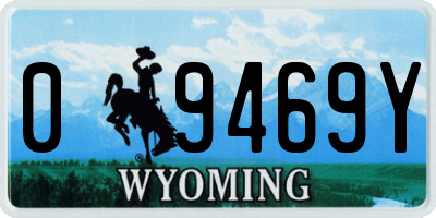 WY license plate 09469Y