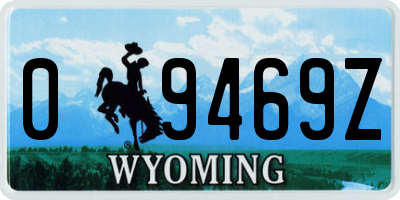 WY license plate 09469Z