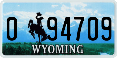 WY license plate 094709