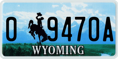 WY license plate 09470A