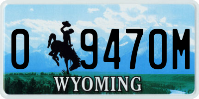WY license plate 09470M