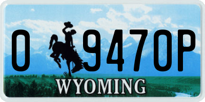 WY license plate 09470P