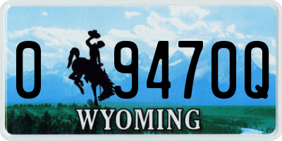WY license plate 09470Q