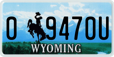 WY license plate 09470U