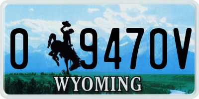 WY license plate 09470V