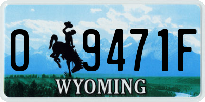 WY license plate 09471F