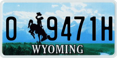 WY license plate 09471H