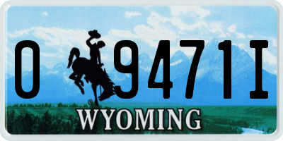WY license plate 09471I