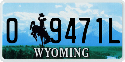 WY license plate 09471L