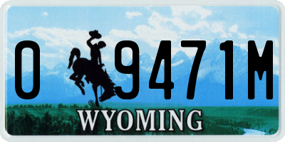 WY license plate 09471M