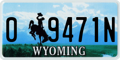 WY license plate 09471N
