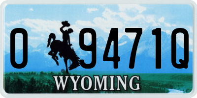 WY license plate 09471Q