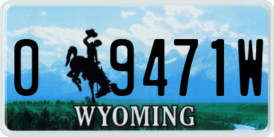 WY license plate 09471W