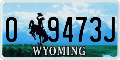 WY license plate 09473J