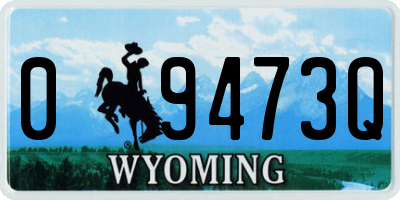 WY license plate 09473Q