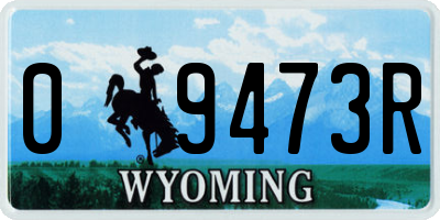 WY license plate 09473R