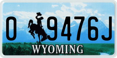 WY license plate 09476J