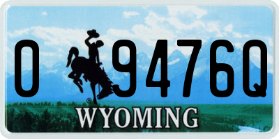 WY license plate 09476Q