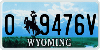 WY license plate 09476V