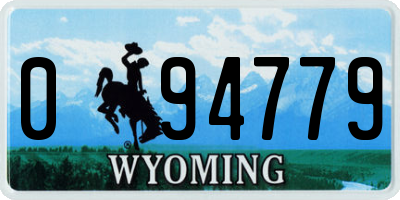 WY license plate 094779