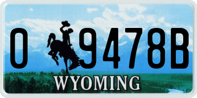 WY license plate 09478B