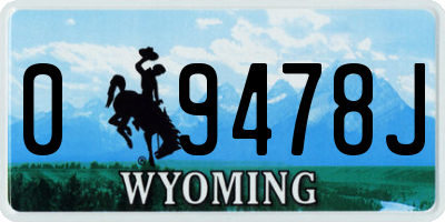 WY license plate 09478J