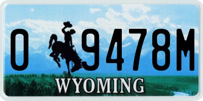 WY license plate 09478M