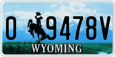 WY license plate 09478V