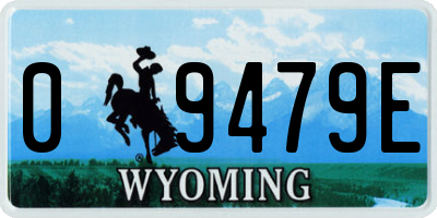 WY license plate 09479E